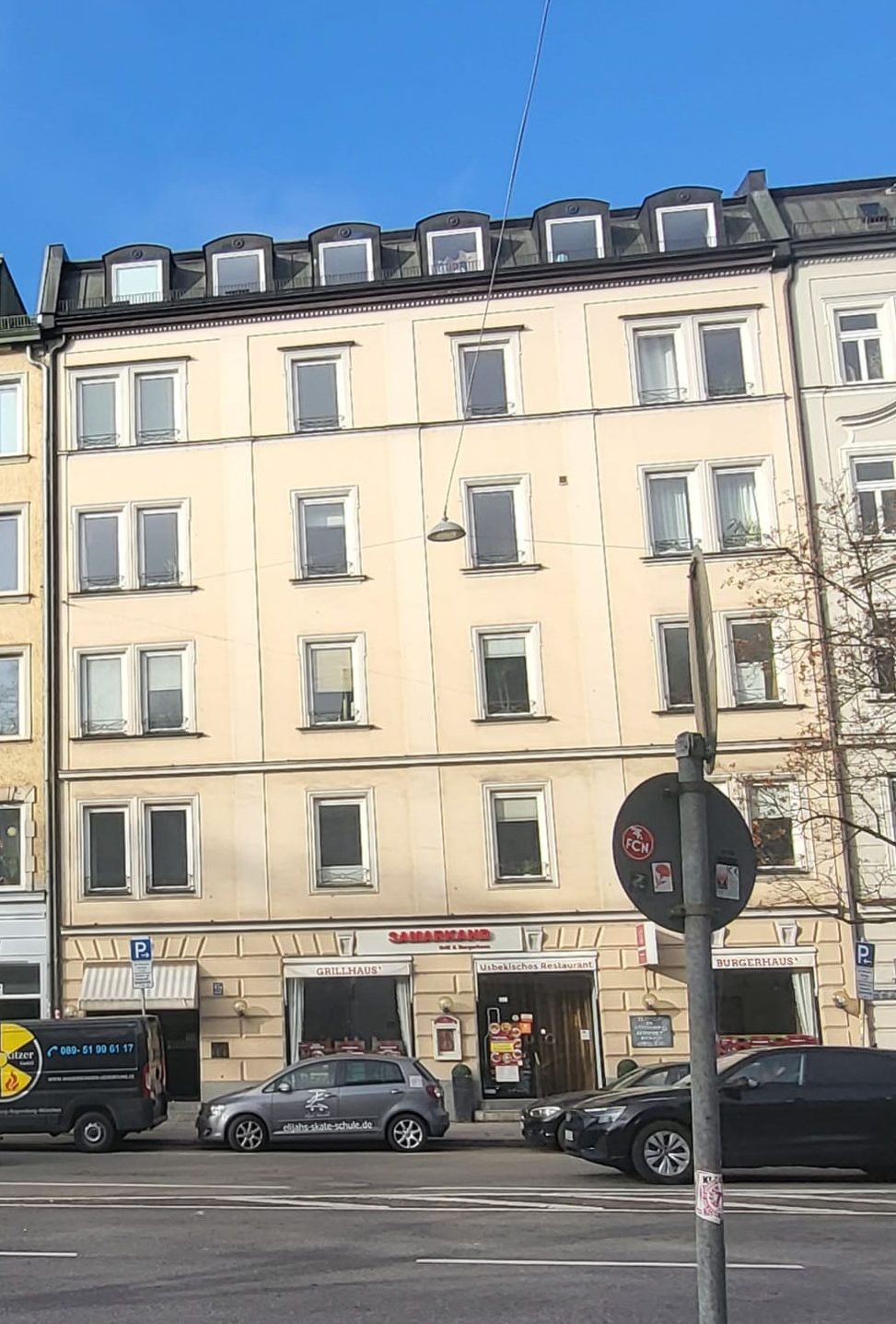 Außenansicht der Praxis für Ernährungsberatung in München am Ostbahnhof, Orleansstraße 45A.